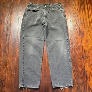 Vintage Levis 550 Jeans Mens 38x30 Black Relaxed Fit Tapered Leg Y2K Faded